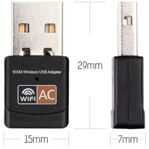 ⁦PCiT USB MINI WI-FI 600Mbs 2.4Ghz & 5Ghz⁩ – תמונה ⁦4⁩