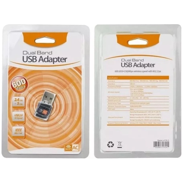 ⁦PCiT USB MINI WI-FI 600Mbs 2.4Ghz & 5Ghz⁩ – תמונה ⁦6⁩
