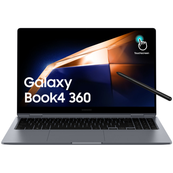 Samsung Galaxy Book4 360 2-IN-1 CONVERTIBLE Core™ 7 150U 512GB SSD 16GB 15.6″ (1920×1080) TOUCHSCREEN AMOLED WIN11 GRAY Backlit Keyboard FP Reader – תיק מתנה-חדש- שנה אחריות