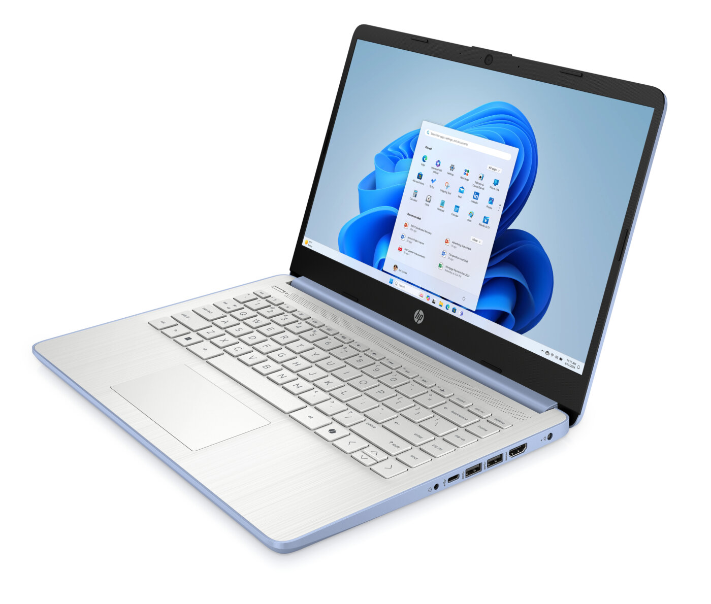 HP 14-DQ6102 Intel® N150 128GB UFS 4GB 14" (1366x768) WIN11 SKY BLUE DAMAGED BOX – תמונה 5