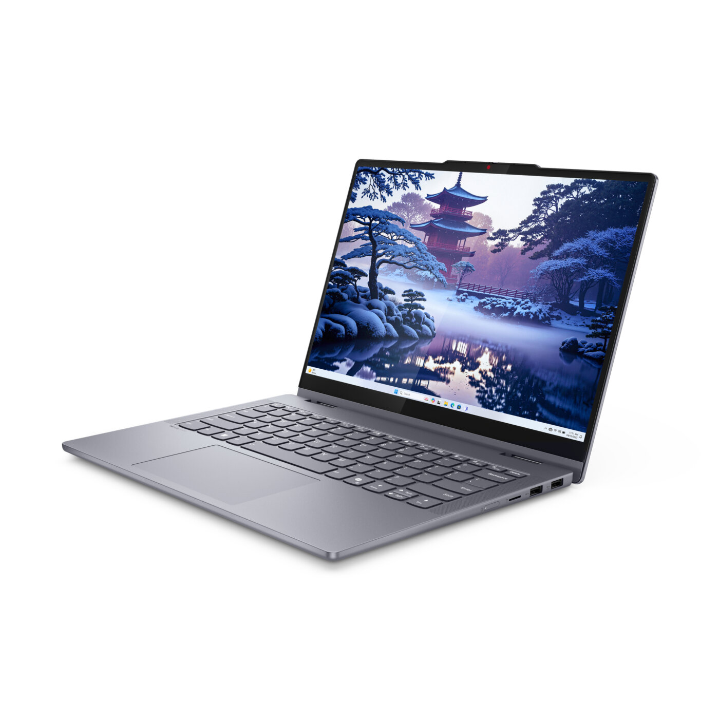 Lenovo 5 14IAL10 2-IN-1 Core™ Ultra 5 225U 512GB SSD 8GB 14" (1920x1200) TOUCHSCREEN WIN11 LUNA GRAY Backlit Keyboard – תמונה 4