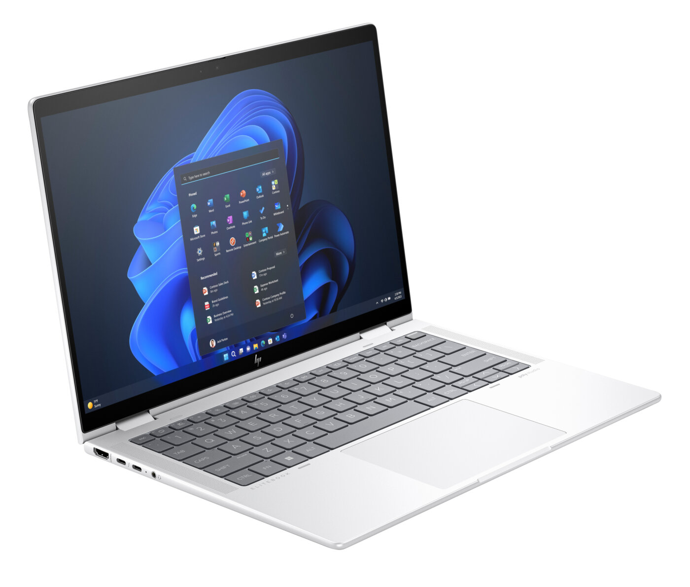 HP Elite x360 1040 G11 Core™ Ultra 7 155H 1TB SSD 32GB 14" (1920x1200) TOUCHSCREEN WIN11 Pro SILVER Backlit Keyboard FP Reader HP Pen – תמונה 2