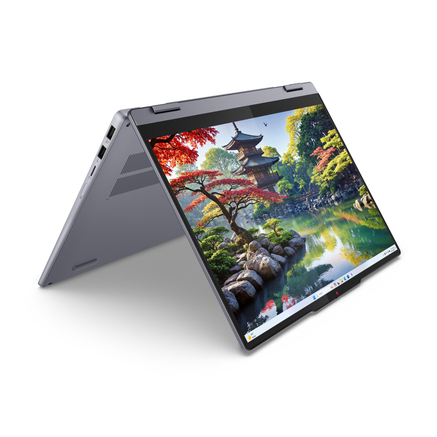 Lenovo 5 14IAL10 2-IN-1 Core™ Ultra 5 225U 512GB SSD 8GB 14" (1920x1200) TOUCHSCREEN WIN11 LUNA GRAY Backlit Keyboard – תמונה 7