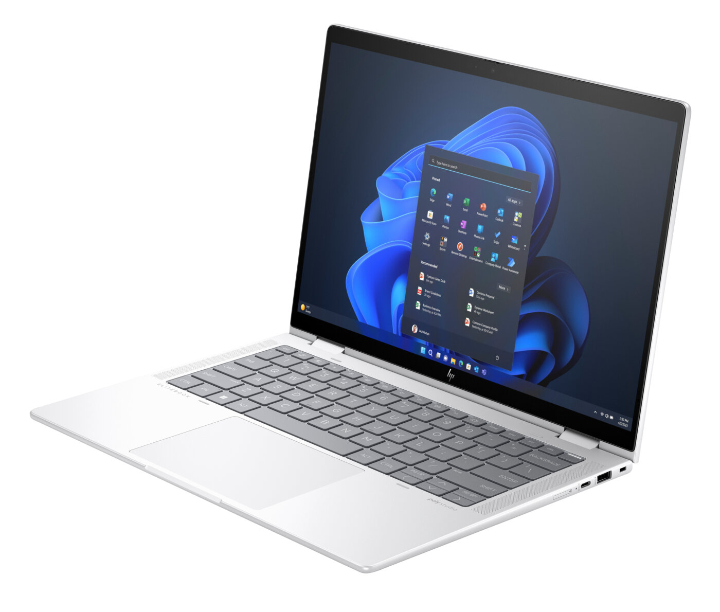 HP Elite x360 1040 G11 Core™ Ultra 7 155H 1TB SSD 32GB 14" (1920x1200) TOUCHSCREEN WIN11 Pro SILVER Backlit Keyboard FP Reader HP Pen – תמונה 4