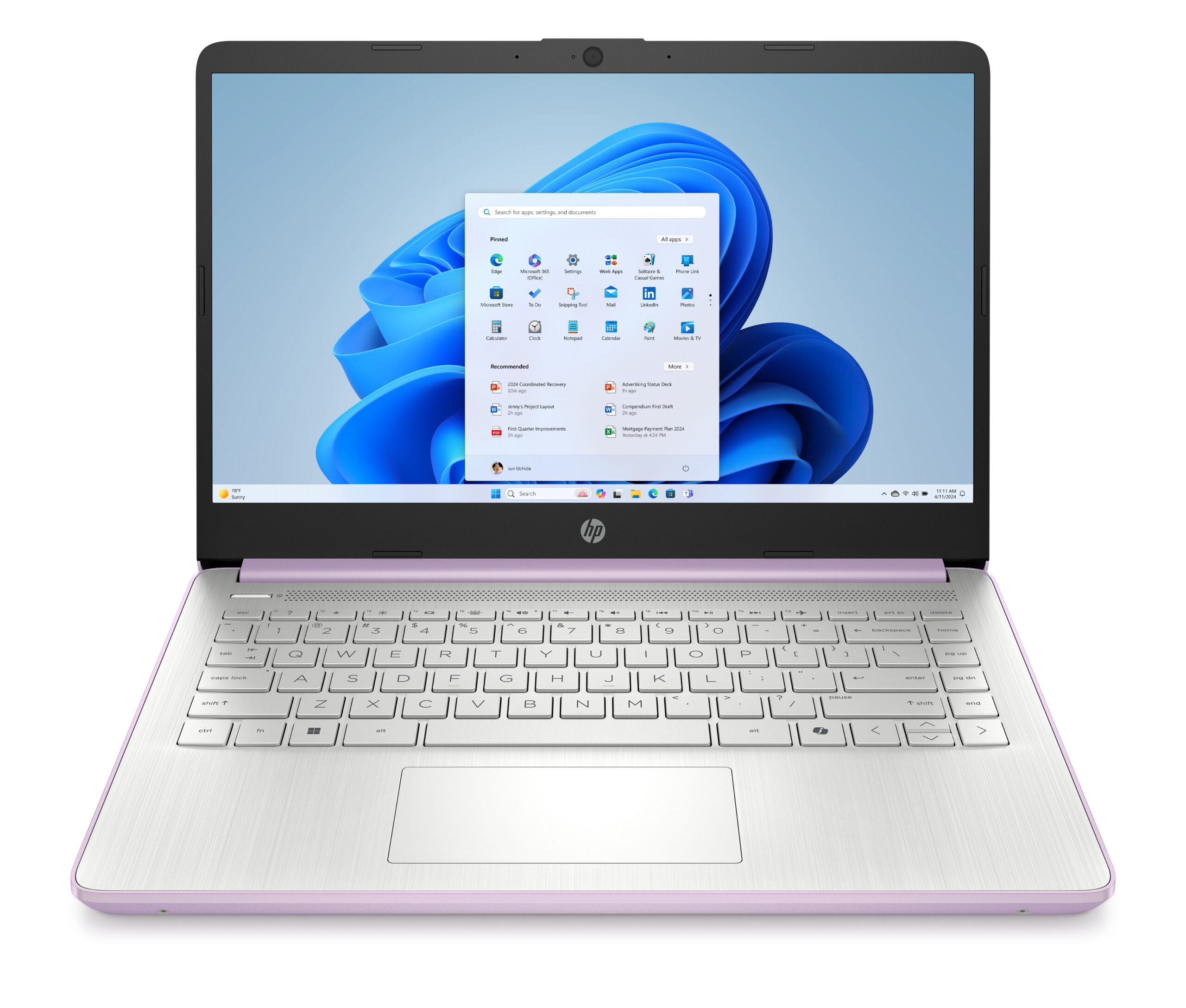 HP 14-DQ6104 Intel® N150 128GB UFS 4GB 14" (1366x768) WIN11 HONEY LAVENDER