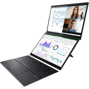 Asus ZenBook DUO UX8406CA-IS99T Core™ Ultra 9 285H 2TB SSD 32GB DUAL 14.5" (1920x1200) TOUCHSCREENS OLED WIN11 INKWELL GRAY Detacheable Backlit Keyboard
