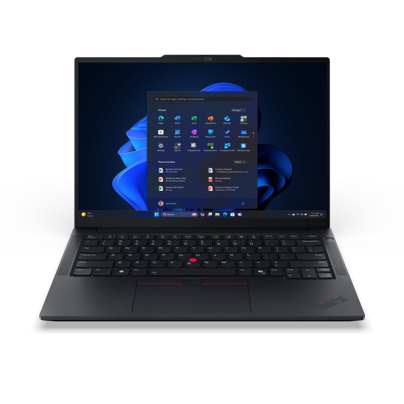 Lenovo ThinkPad E14 Gen 7 AMD Ryzen™ 7 250 1TB SSD 16GB 14" (1920x1200) TOUCHSCREEN WIN11 Pro ECLIPSE BLACK Backlit Keyboard FP Reader