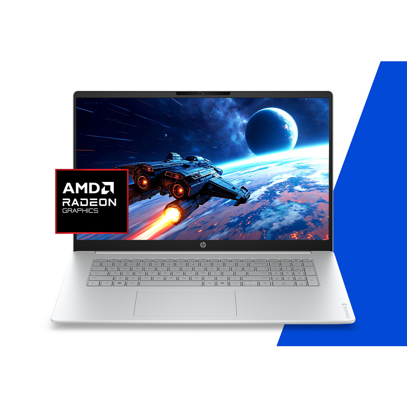 HP OmniBook 3 17-DP0105 AMD Ryzen™ 5 40 512GB SSD 8GB 17.3" (1920x1080) WIN11 GLACIER SILVER – תמונה 3