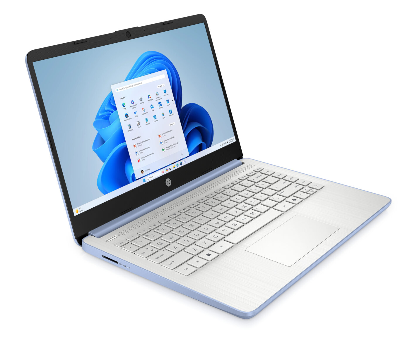 HP 14-DQ6102 Intel® N150 128GB UFS 4GB 14" (1366x768) WIN11 SKY BLUE DAMAGED BOX – תמונה 2