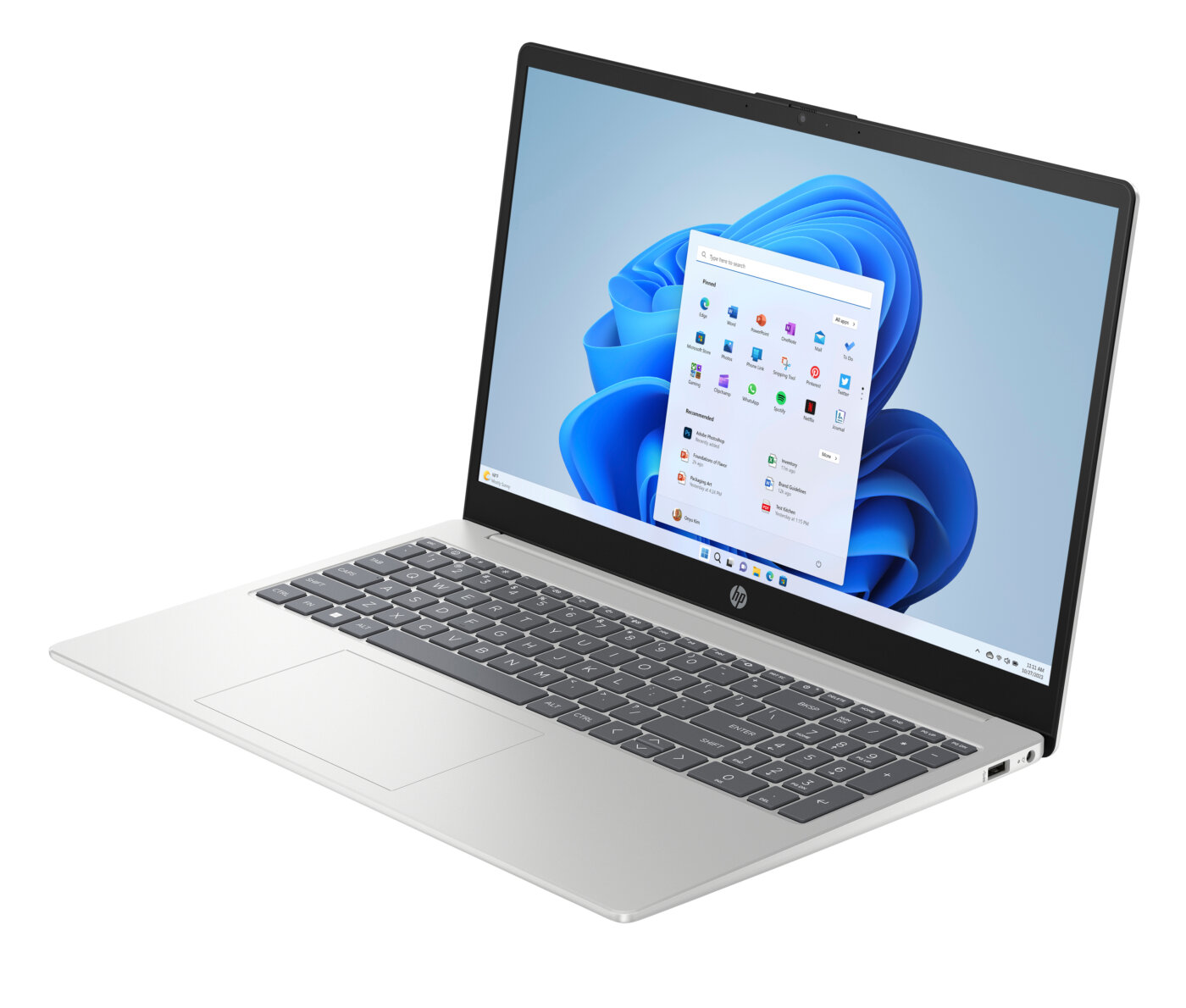 HP 15-FC000 AMD Ryzen™ 5 7520U 256GB SSD 8GB 15.6" (1920x1080) TOUCHSCREEN WIN11 NATURAL SILVER – תמונה 3