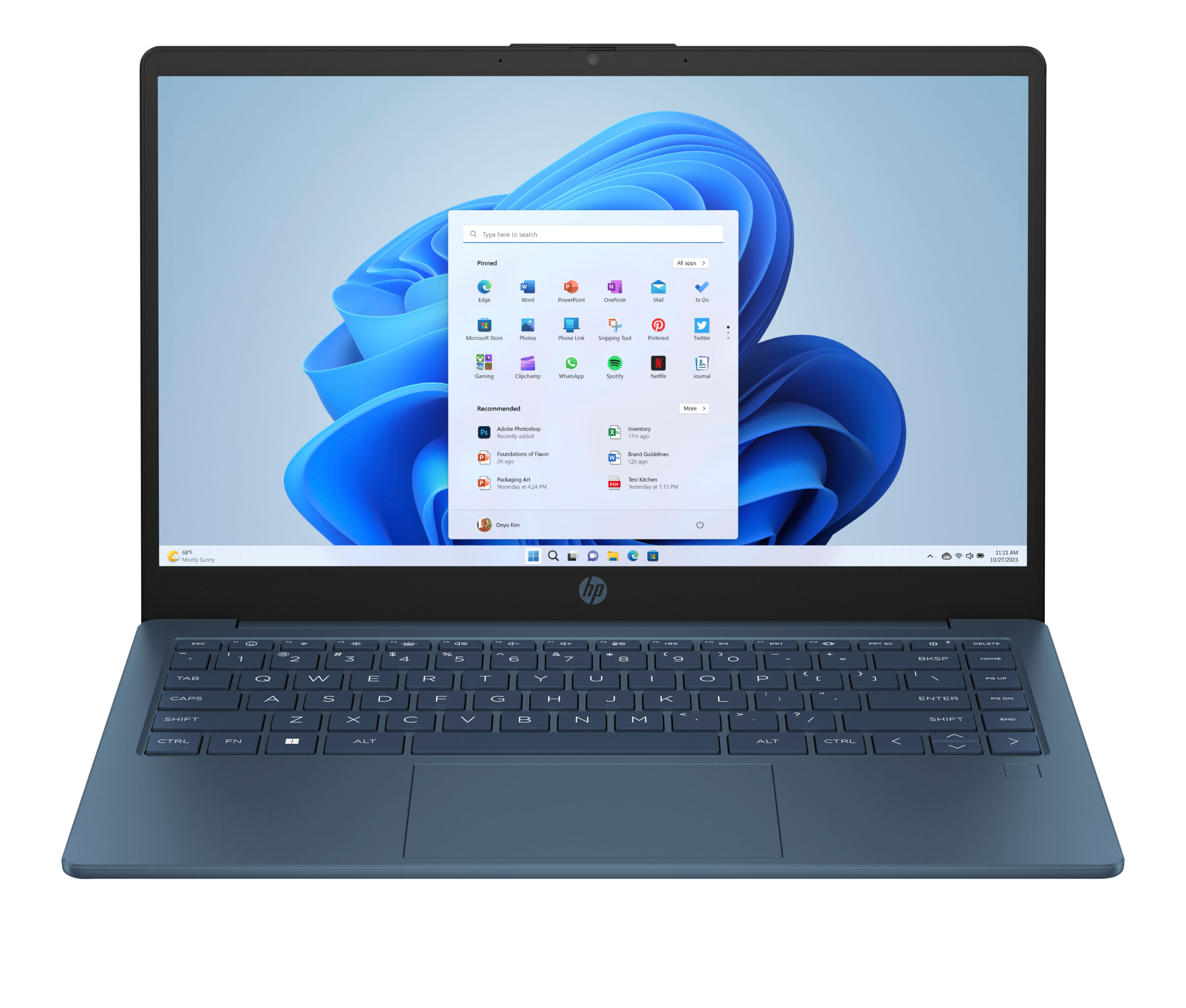 HP 14-EP2012 Intel® N150 128GB UFS 4GB 14" (1366x768) WIN11 WATERFALL BLUE