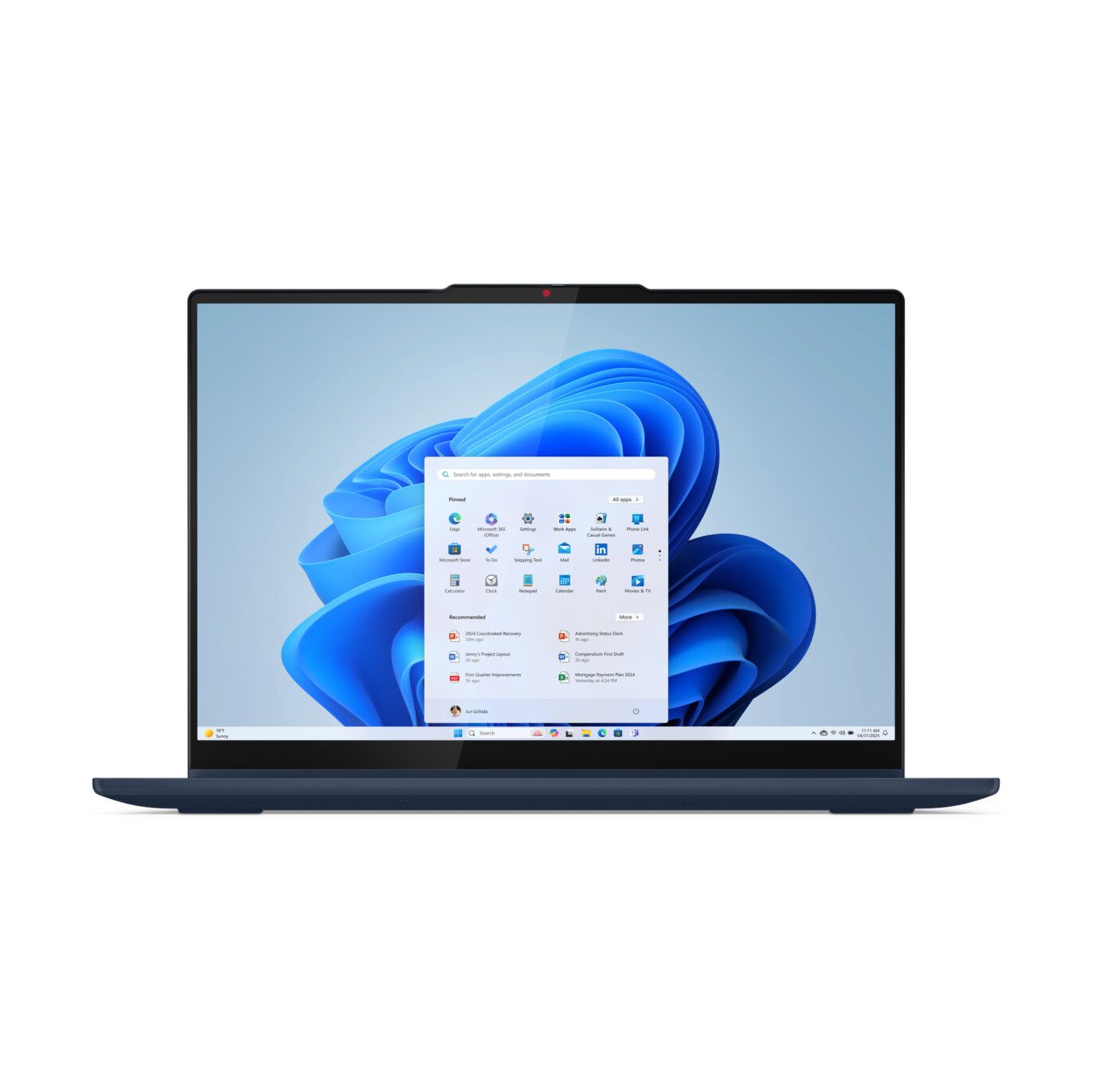 Lenovo 5 2-IN-1 16IAL10 Core™ Ultra 7 255U 512GB SSD 16GB 16" (1920x1200) TOUCHSCREEN WIN11 COSMIC BLUE Backlit Keyboard – תמונה 2