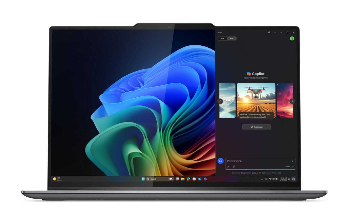 Lenovo ThinkPad X9 14 Gen 1 Core™ Ultra 7 268V 1TB SSD 32GB 14" (2880x1800) OLED TOUCHSCREEN WIN11 Pro THUNDER GRAY Backlit Keyboard FP Reader – תמונה 2