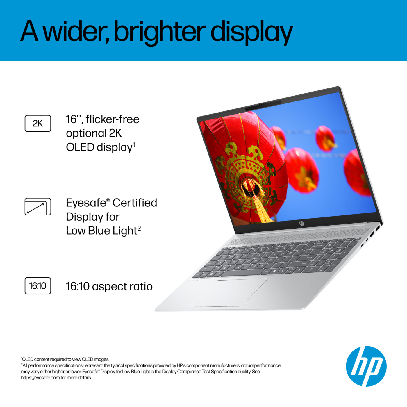 HP OmniBook 5 16-CD0079 Core™ Ultra 7 355 512GB SSD 16GB 16" (1920x1200) TOUCHSCREEN WIN11 METEOR SILVER Backlit Keyboard – תמונה 2