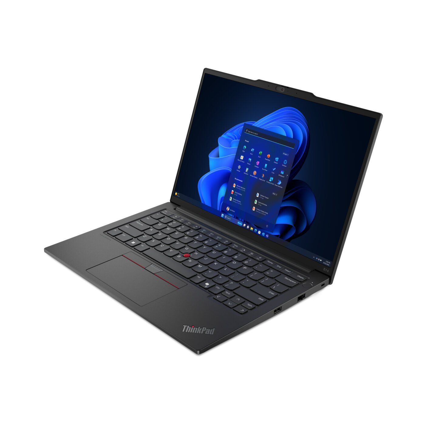 Lenovo ThinkPad E14 Gen 6 Ryzen™ 5 7535U 256GB SSD 16GB 14" WUXGA (1920x1200) IPS WIN11 Pro BLACK Backlit Keyboard FP Reader – תמונה 2