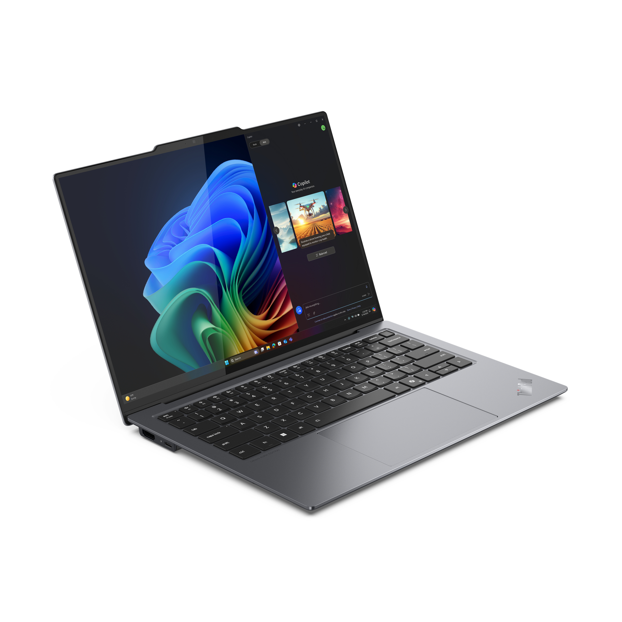 Lenovo ThinkPad X9 14 Gen 1 Core™ Ultra 7 258V 1TB SSD 32GB 14" (2880x1800) OLED TOUCHSCREEN 120Hz WIN11 Pro THUNDER GRAY Backlit Keyboard FP Reader – תמונה 4