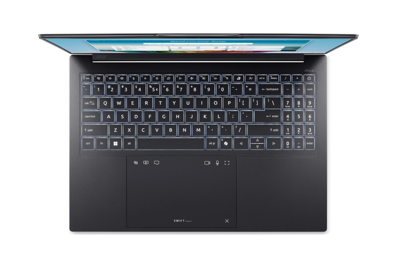 Acer SWIFT GO 16 SFG16-I71T-79Q6 Core™ Ultra 7 355 1TB SSD 32GB 16" (1920x1200) OLED TOUCHSCREEN WIN11 VAPOR SILVER Backlit Keyboard – תמונה 4