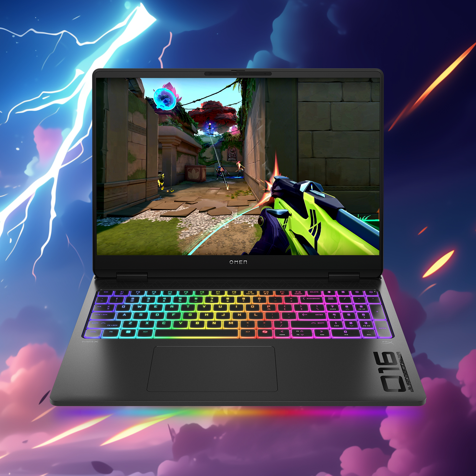 HP OMEN MAX16-AH0033 GAMING Core™ Ultra 9 275HX 1TB SSD 32GB 16" (2560x1600) 240Hz WIN11 NVIDIA® RTX 5080 16384MB SHADOW BLACK RGB Backlit Keyboard – תמונה 4