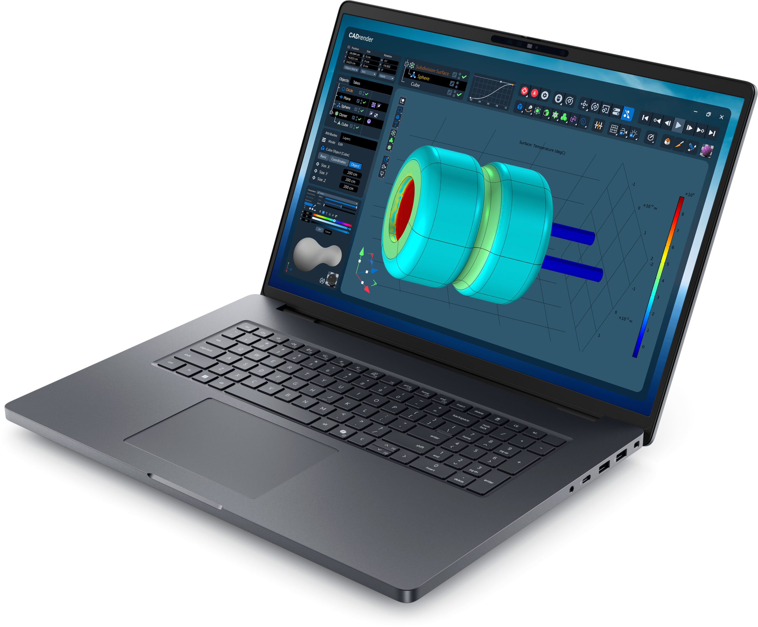 Dell Pro Max 18 Plus Core™ Ultra 7 265HX 512GB 32GB 18" (2560x1600) WIN11 Pro NVIDIA® RTX PRO 1000 Blackwell 8192MB MAGNETITE Backlit Keyboard FP Reader 3-year on-site warranty – תמונה 2