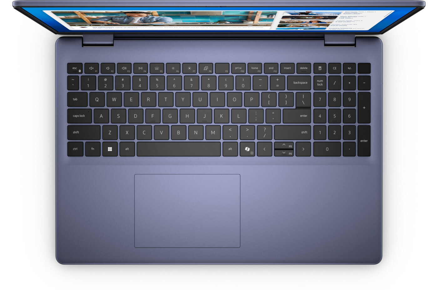 Dell 16 DC16251 Core™ 7 150U 1TB SSD 16GB 16" (1920x1200) TOUCHSCREEN WIN11 ICE BLUE Backlit Keyboard FP Reader – תמונה 5