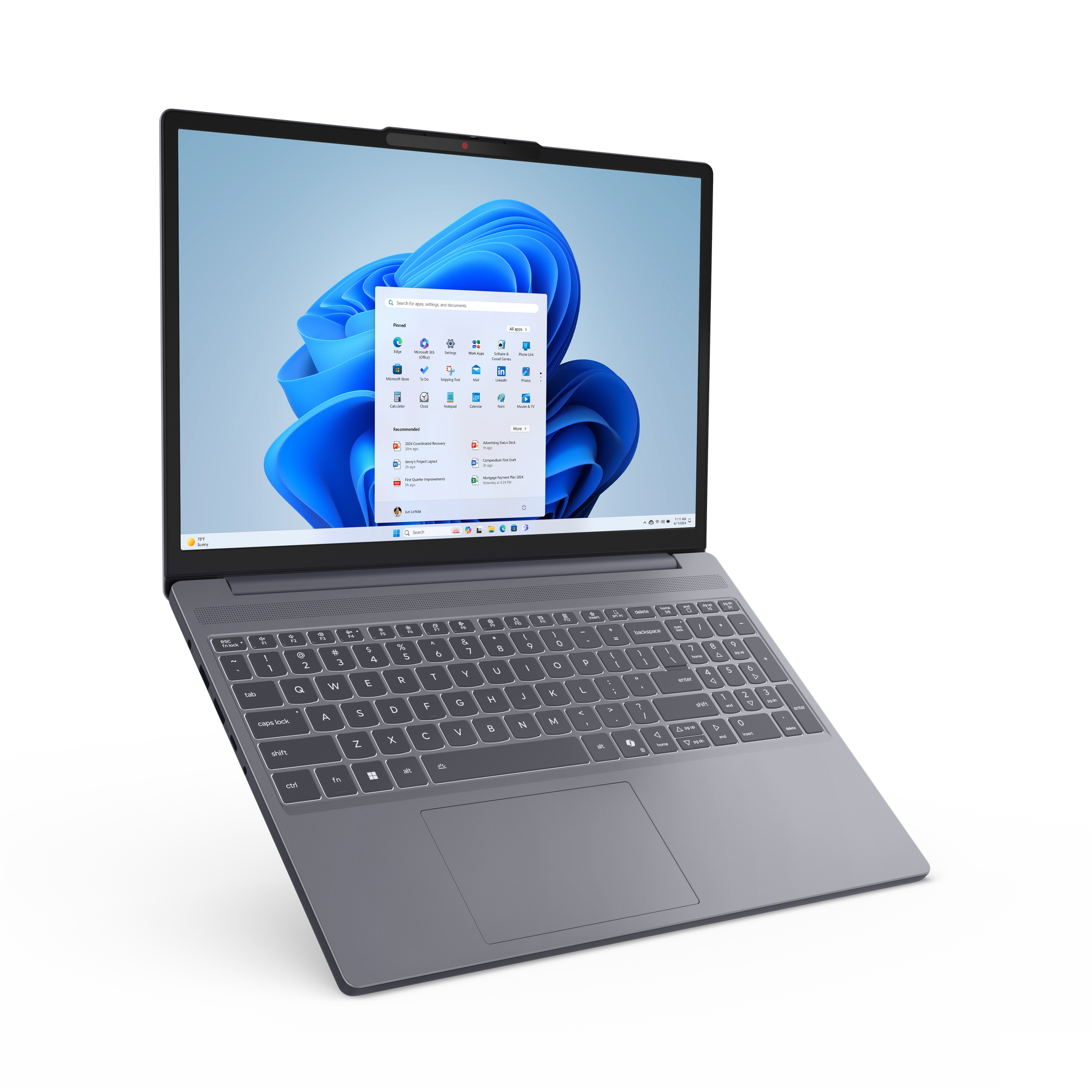 Lenovo SLIM 3 15ARP10 AMD Ryzen™ 7 170 512GB SSD 16GB 15.3" (1920x1200) TOUCHSCREEN WIN11 LUNA GRAY – תמונה 3