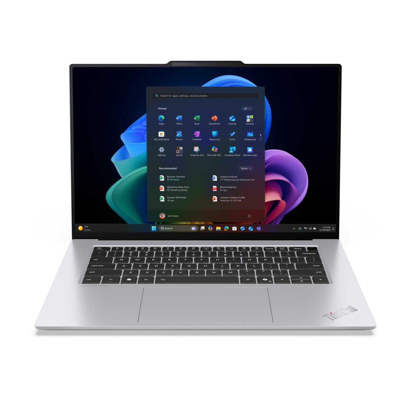 Lenovo ThinkPad X9 AURA Gen 1 Core™ Ultra 7 268V 1TB SSD 32GB 15.3" (2880x1800) OLED TOUCHSCREEN 120Hz WIN11 Pro GLACIER WHITE Backlit Keyboard FP Reader