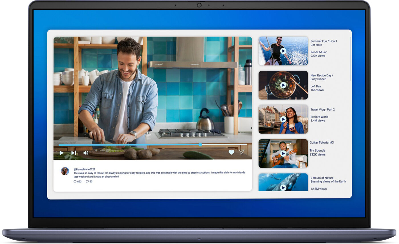 Dell 16 DC16251 Core™ 7 150U 1TB SSD 16GB 16" (1920x1200) TOUCHSCREEN WIN11 ICE BLUE Backlit Keyboard FP Reader