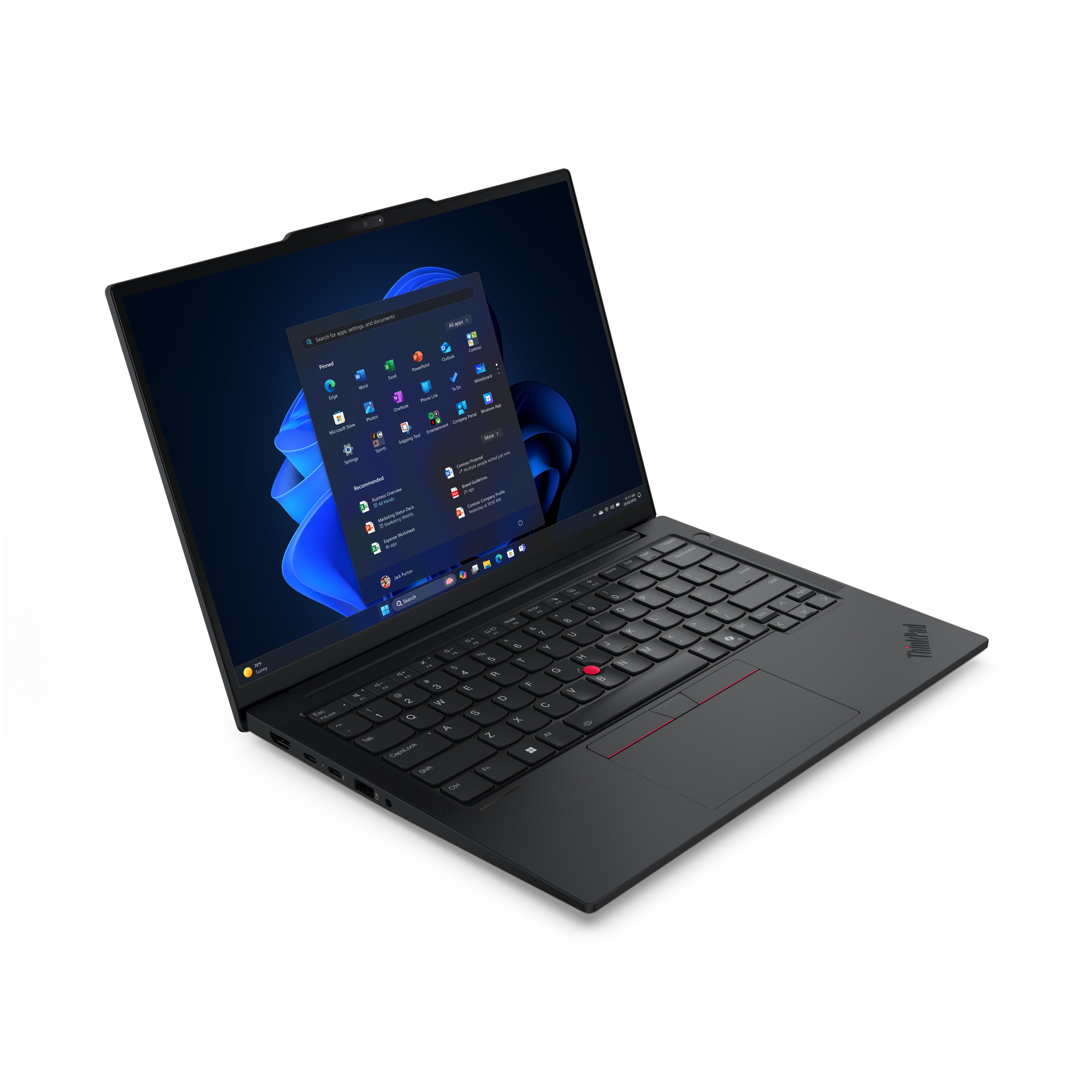 Lenovo ThinkPad E14 Gen 7 Core™ Ultra 7 255H 512GB SSD 16GB 14" (1920x1200) WIN11 Pro ECLIPSE BLACK Backlit Keyboard FP Reader – תמונה 3