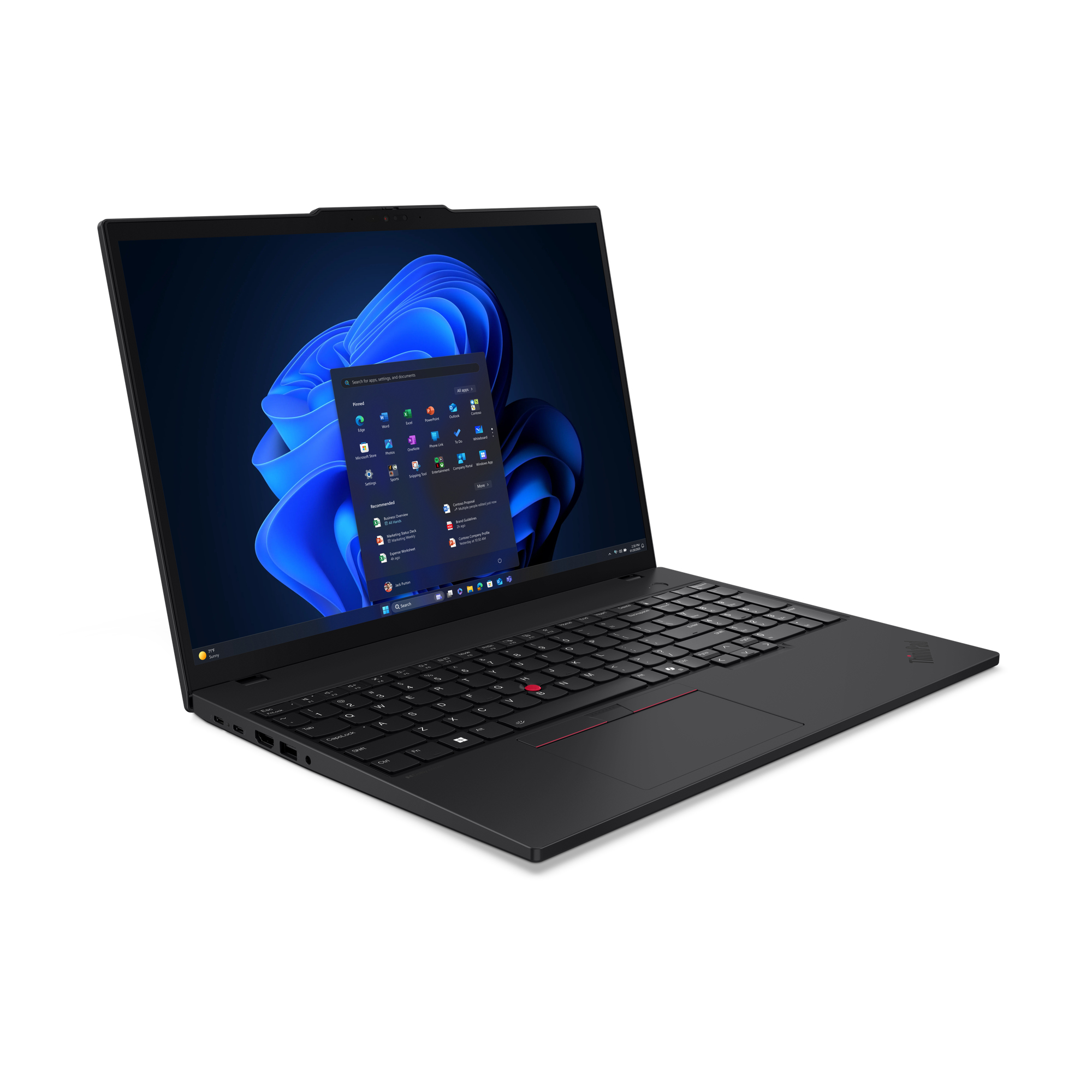 Lenovo ThinkPad T16 Gen 4 Core™ Ultra 7 255U 1TB SSD 32GB 16" (1920x1200) TOUCHSCREEN WIN11 Pro BLACK Backlit Keyboard FP Reader – תמונה 4
