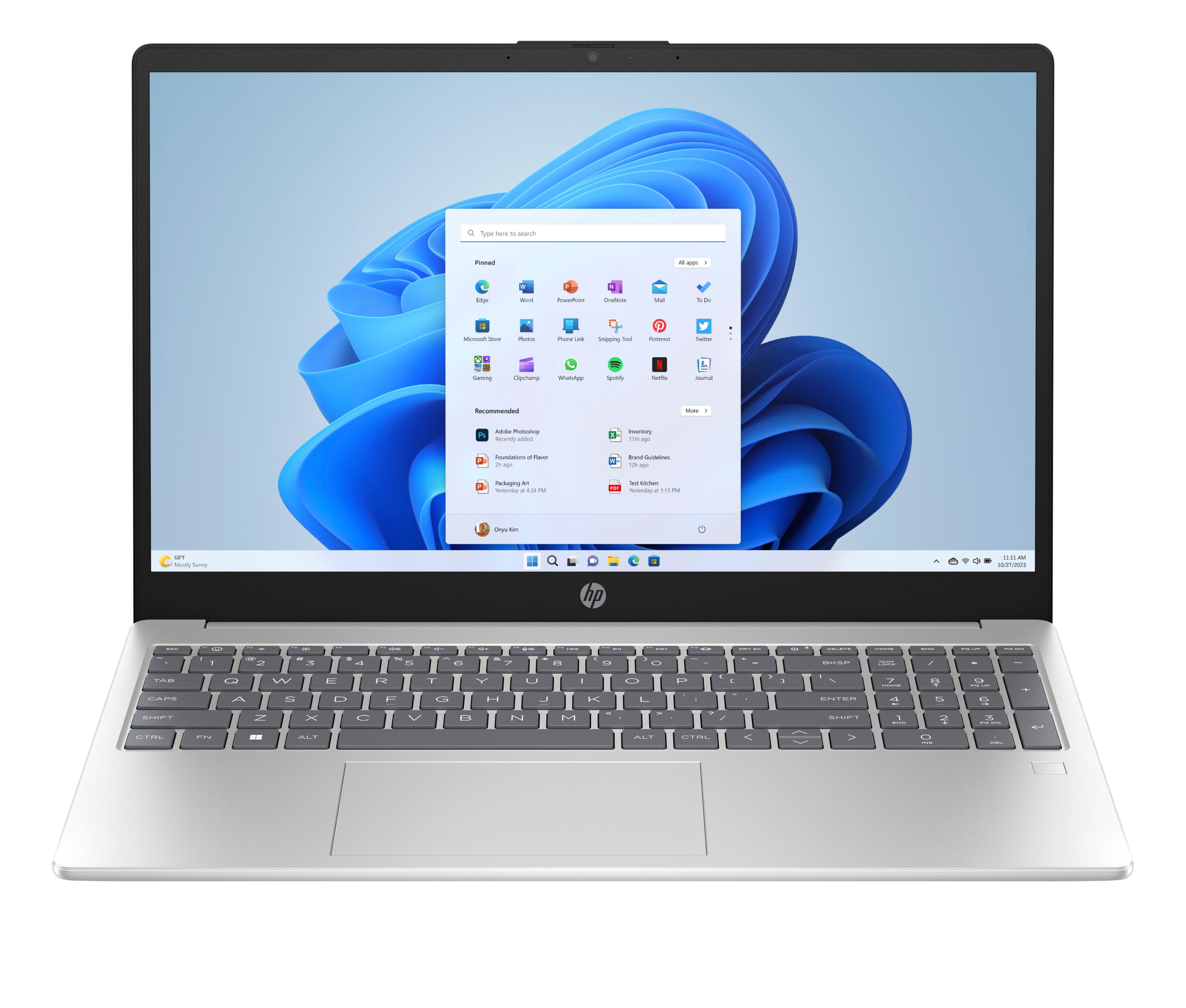 HP 15-FD0133 Core™ i3-N305 256GB SSD 8GB 15.6" (1920x1080) WIN11 NATURAL SILVER
