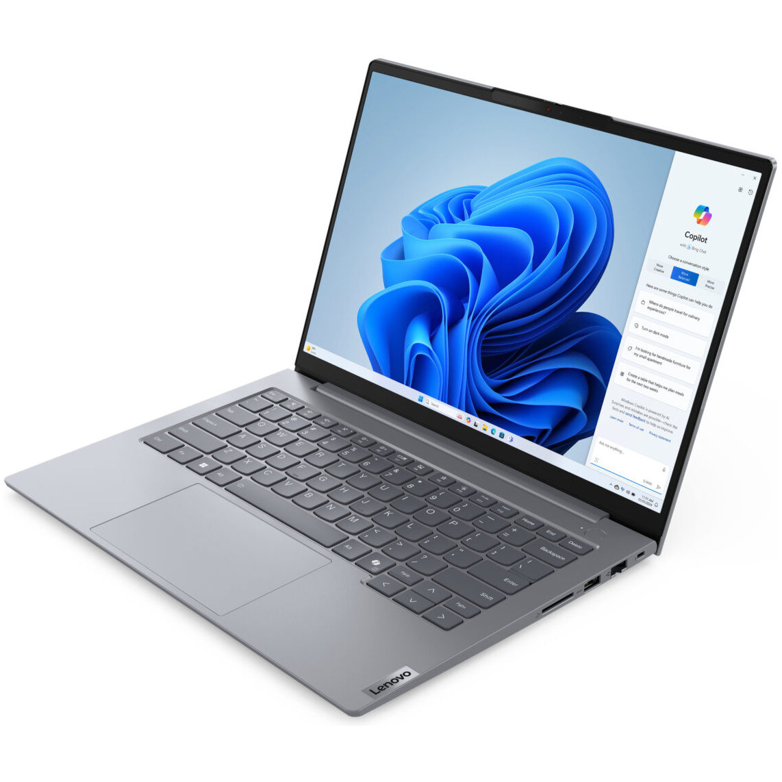 Lenovo ThinkBook 14 Gen 7 ARP Ryzen™ 5 7535HS 512GB SSD 16GB 14" WUXGA (1920x1200) IPS WIN11 Pro ARCTIC GREY Backlit Keyboard FP Reader – תמונה 3