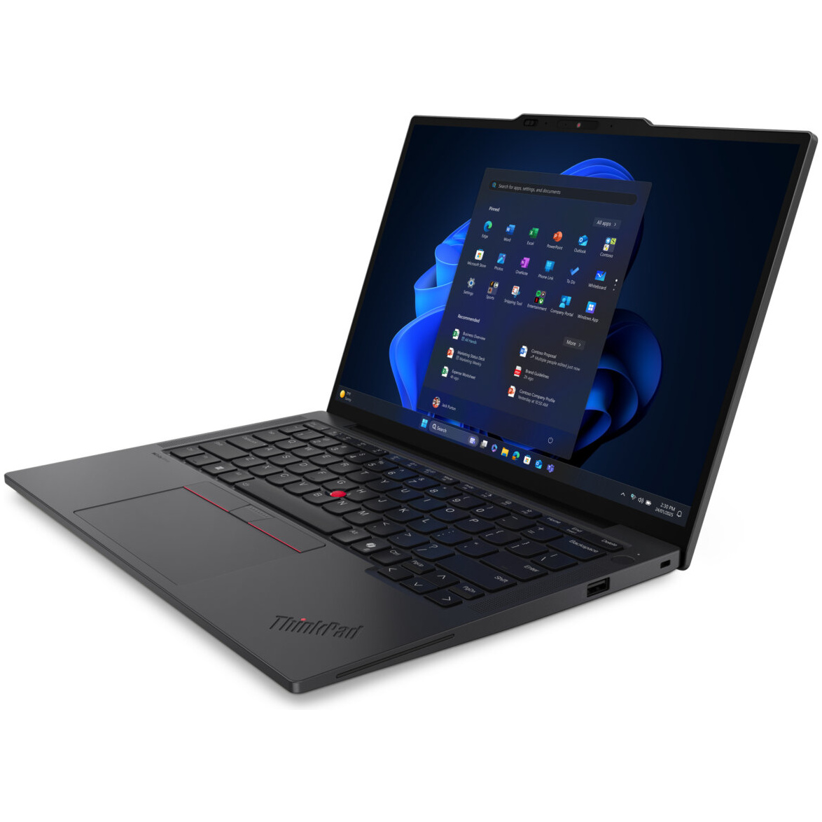 Lenovo ThinkPad X13 Gen 6 Core™ Ultra 7 255U 512GB SSD 16GB 13.3" WUXGA (1920x1200) IPS WIN11 Pro IR Webcam BLACK Backlit Keyboard FP Reader – תמונה 4