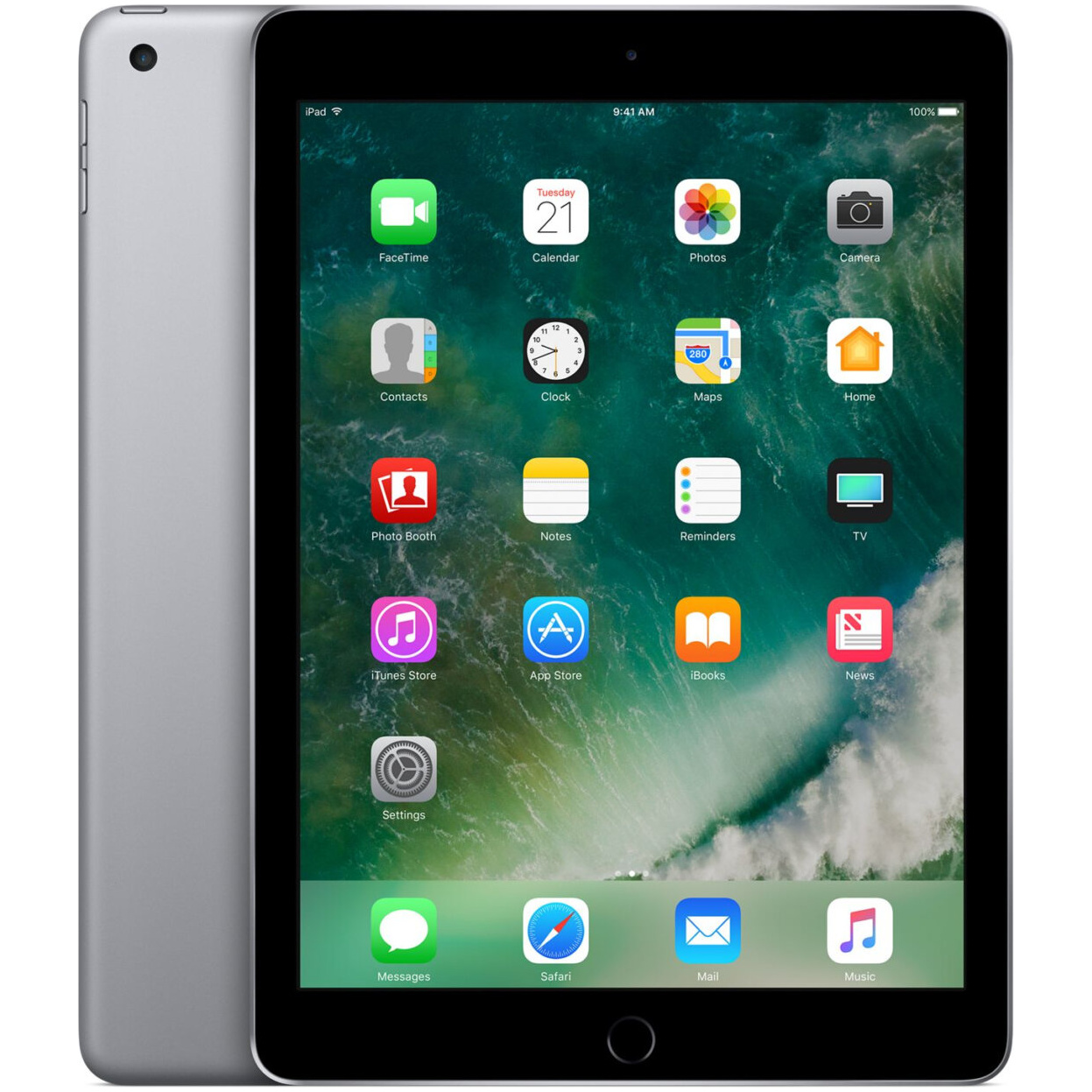Apple iPad 5th Generation 32GB 9.7" (2048x1536) BT iOS 12 2 Webcams WiFi Only SPACE GRAY