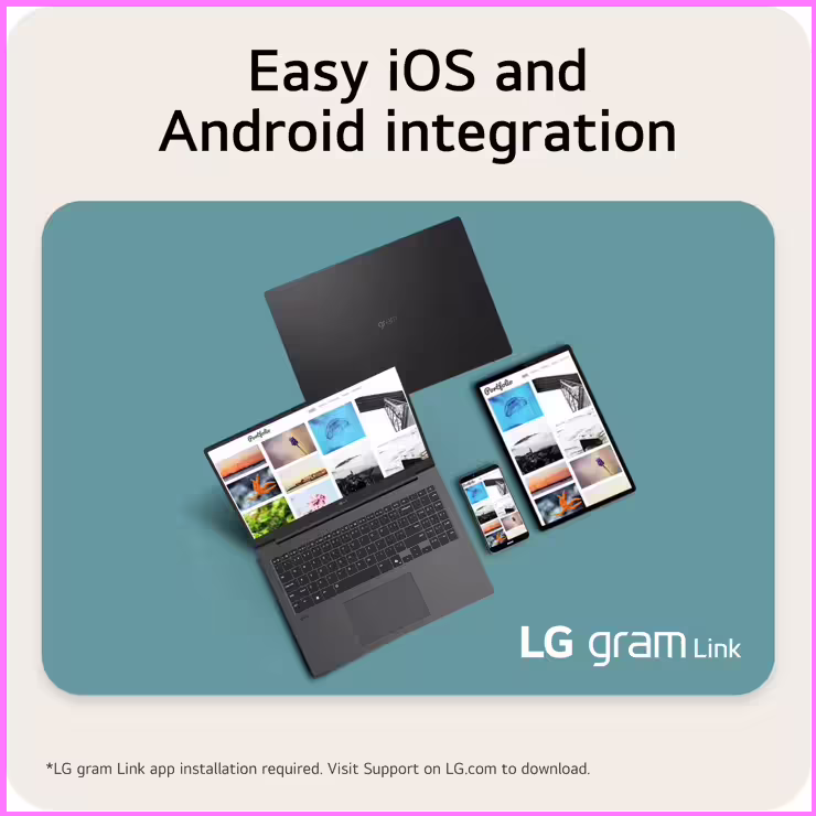 LG GRAM Core™ Ultra 258V 1TB SSD 32GB 17" (2560x1600) TOUCHSCREEN WIN11 BLACK Backlit Keyboard 1.46 kg – תמונה 2