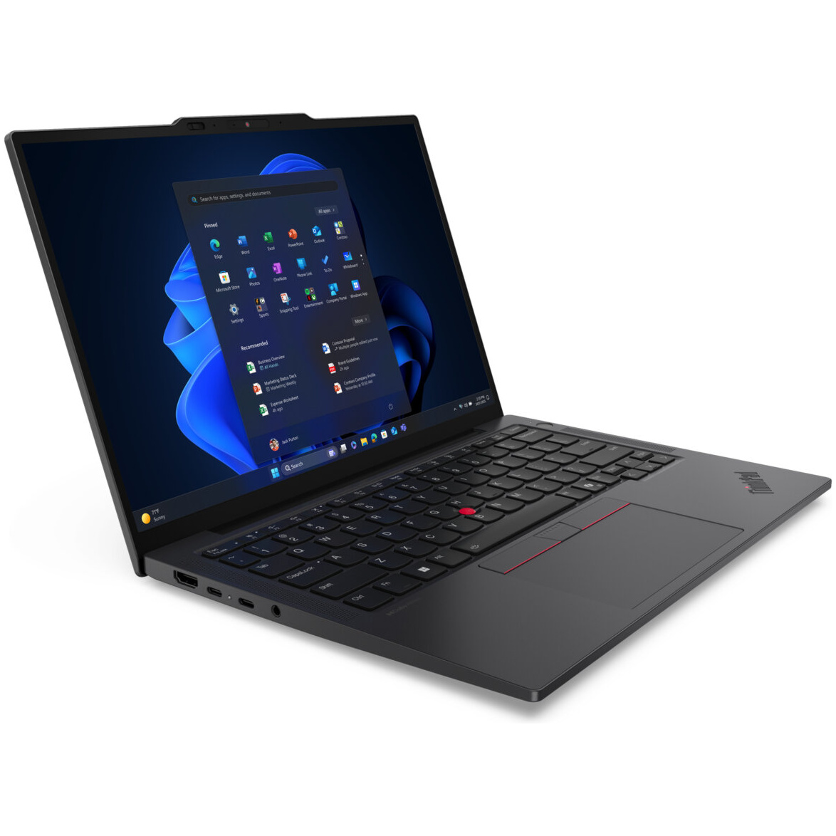 Lenovo ThinkPad X13 Gen 6 Core™ Ultra 7 255U 512GB SSD 16GB 13.3" WUXGA (1920x1200) IPS WIN11 Pro IR Webcam BLACK Backlit Keyboard FP Reader – תמונה 5