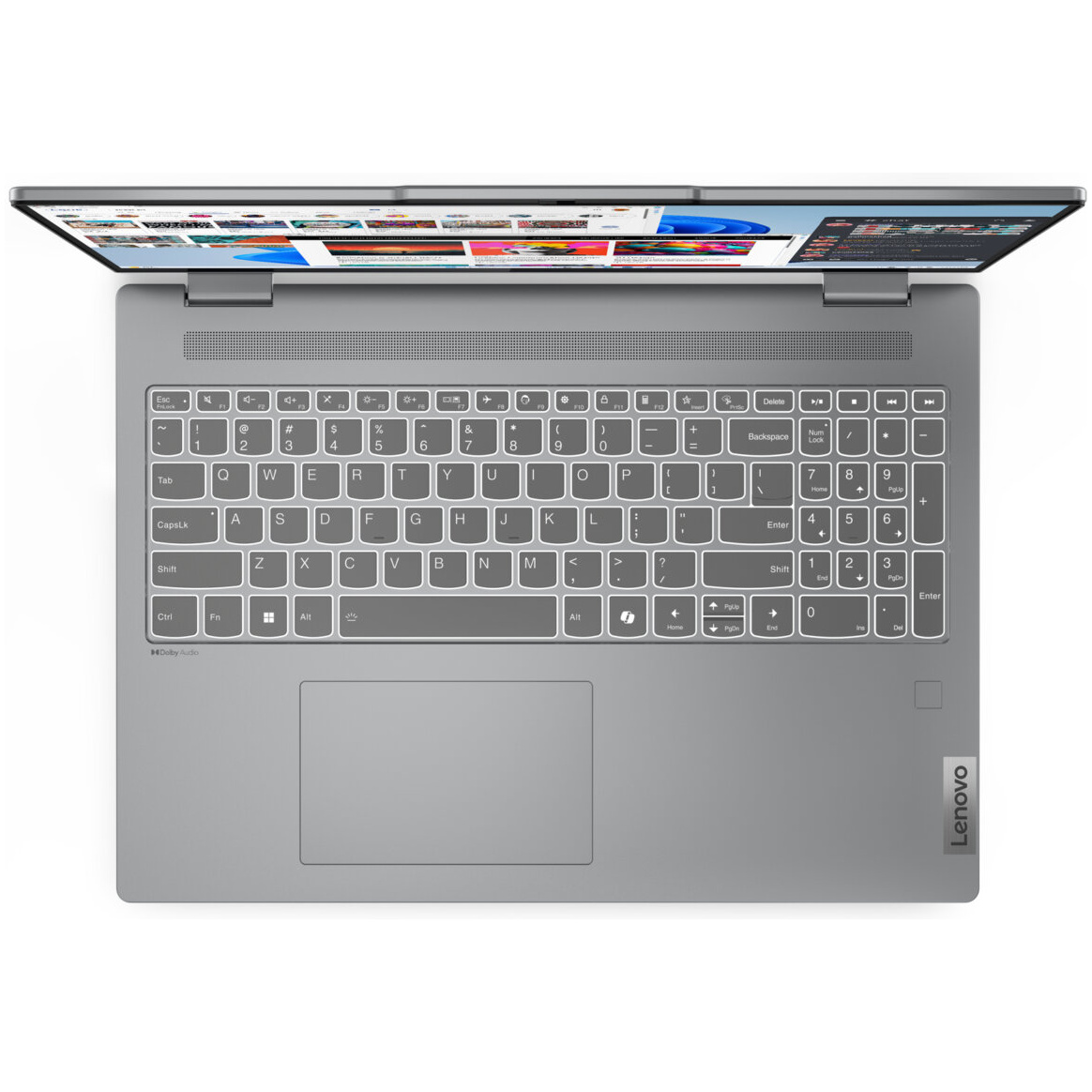 Lenovo 5 16AHP9 2-IN-1 Ryzen™ 7 8845HS 1TB SSD 16GB 16" WUXGA (1920x1200) TOUCHSCREEN IPS WIN11 LUNA GREY Backlit Keyboard FP Reader – תמונה 3