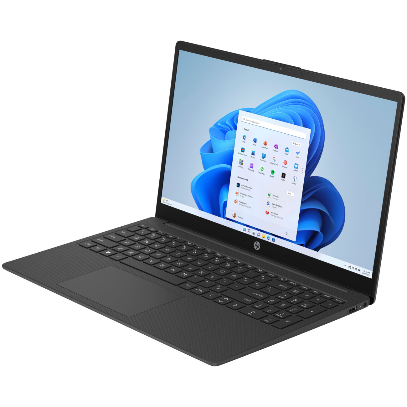 HP 15-FD0079 Pentium® N200 128GB USF 4GB 15.6" (1366x768) WIN11 BLACK Microsoft 365 1-year – תמונה 7