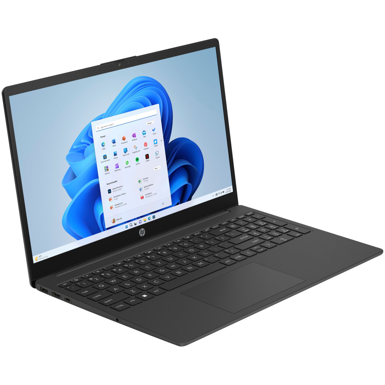HP 15-FD0079 Pentium® N200 128GB USF 4GB 15.6" (1366x768) WIN11 BLACK Microsoft 365 1-year – תמונה 2