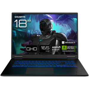 Gigabyte ‎GAMING A18 AMD Ryzen™ 7 260 1TB SSD 32GB 18" (2560x1600) 165Hz WIN11 NVIDIA® RTX 5060 8192MB BLACK STEEL Backlit Keyboard