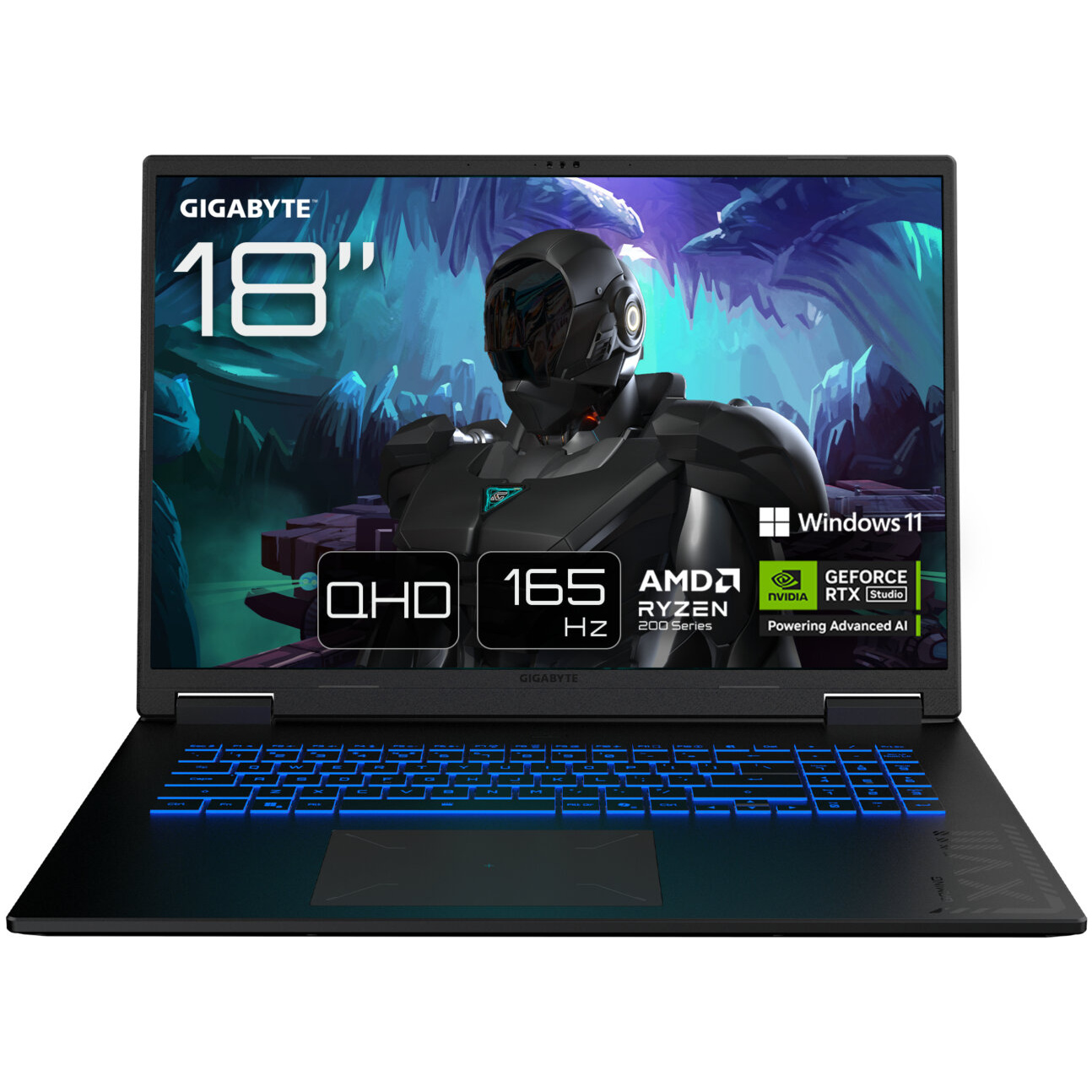 Gigabyte GAMING A18 AMD Ryzen™ 7 260 1TB SSD 32GB 18" (2560x1600) 165Hz WIN11 NVIDIA® RTX 5060 8192MB BLACK STEEL Backlit Keyboard