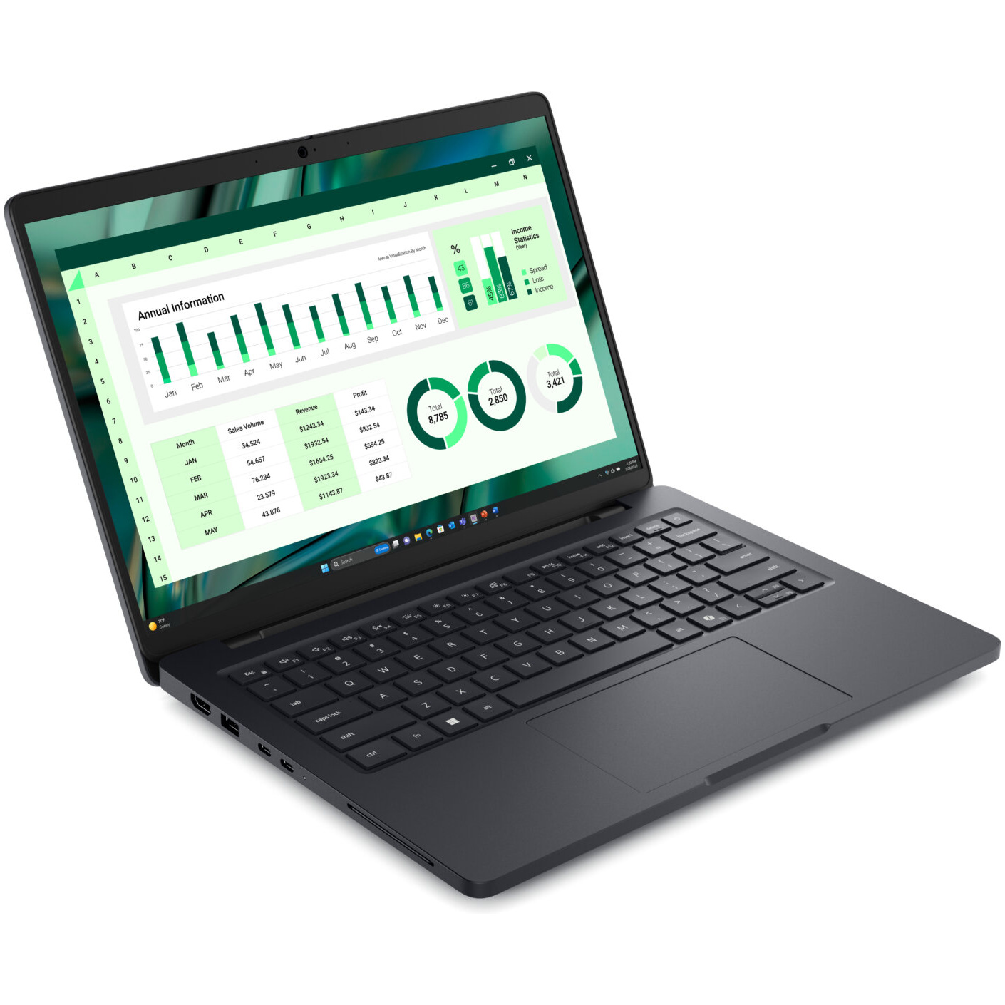 Dell Pro Max 14 Core™ Ultra 5 235H 512GB 16GB 14" (1920x1200) WIN11 Pro MAGNETITE FP Reader 3-year onsite NBD warranty – תמונה 2