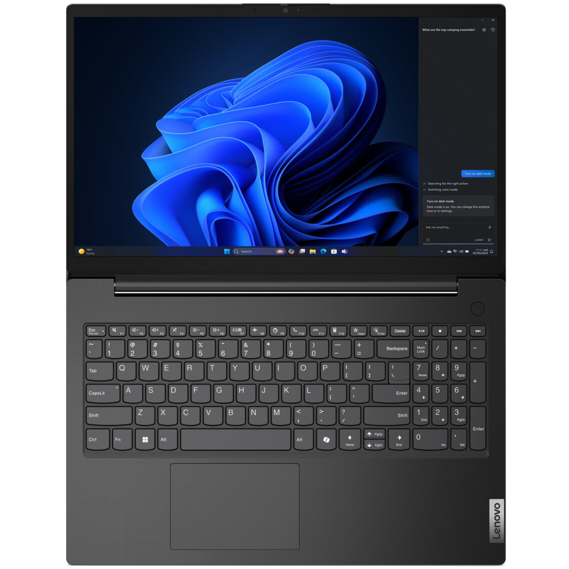 Lenovo V15 G5 IRL Core™ 7 240H 1TB SSD 16GB 15.6" (1920x1080) WIN11 BUSINESS BLACK – תמונה 7