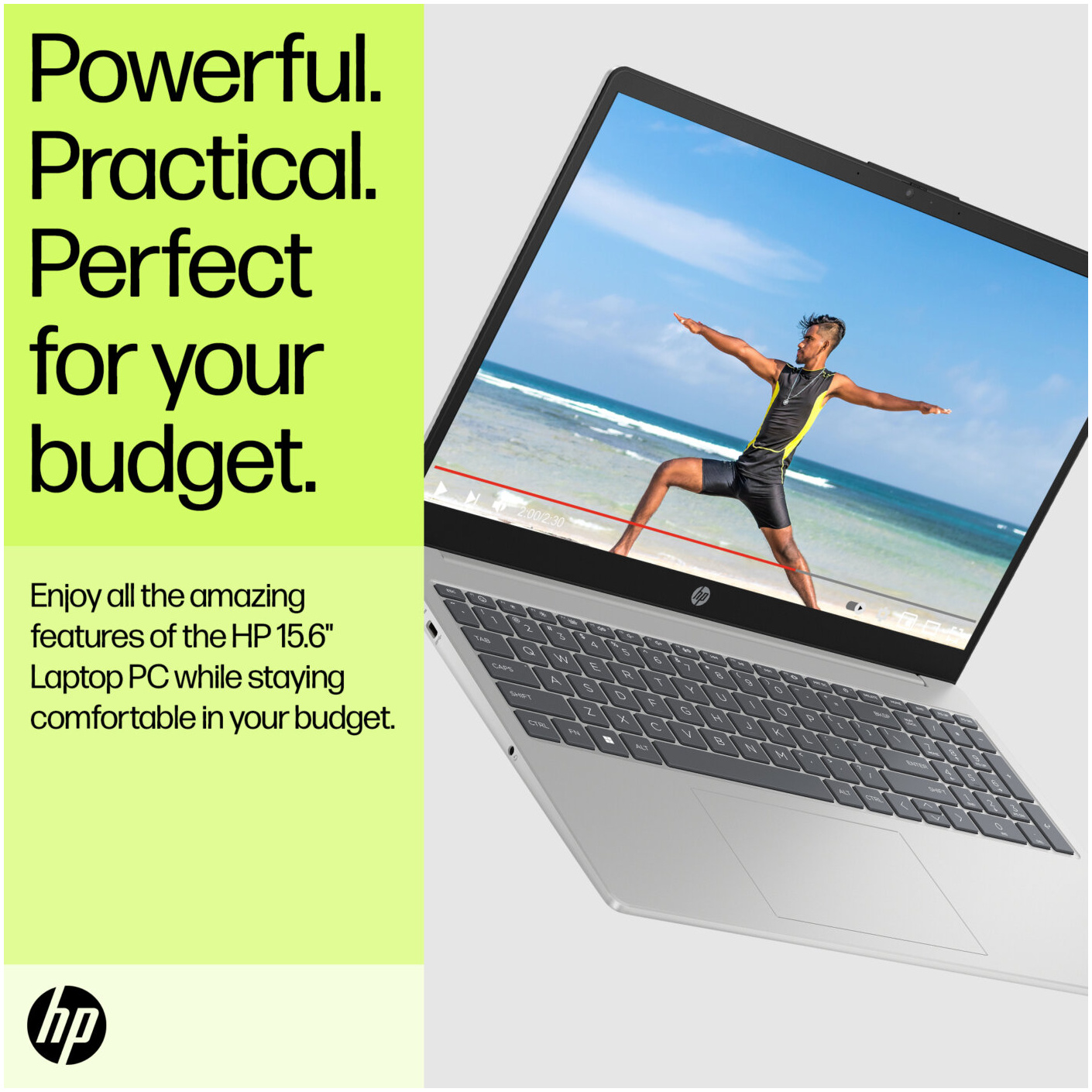 HP 15-FD0005 Core™ i5-1235U 512GB SSD 8GB 15.6" (1366x768) TOUCHSCREEN WIN11 NATURAL SILVER – תמונה 4
