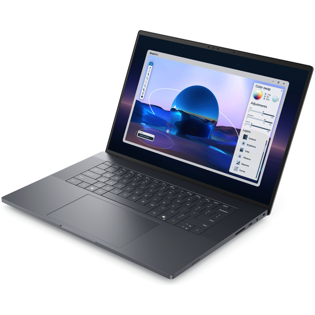 Dell Pro Max 16 Premium Core™ Ultra 7 265H 512GB 32GB 16" (3840x2400) Tandem OLED TOUCHSCREEN 120Hz WIN11 Pro NVIDIA® RTX PRO 1000 Blackwell 8192MB MAGNETITE Backlit Keyboard 3-year onsite NBD warranty – תמונה 3