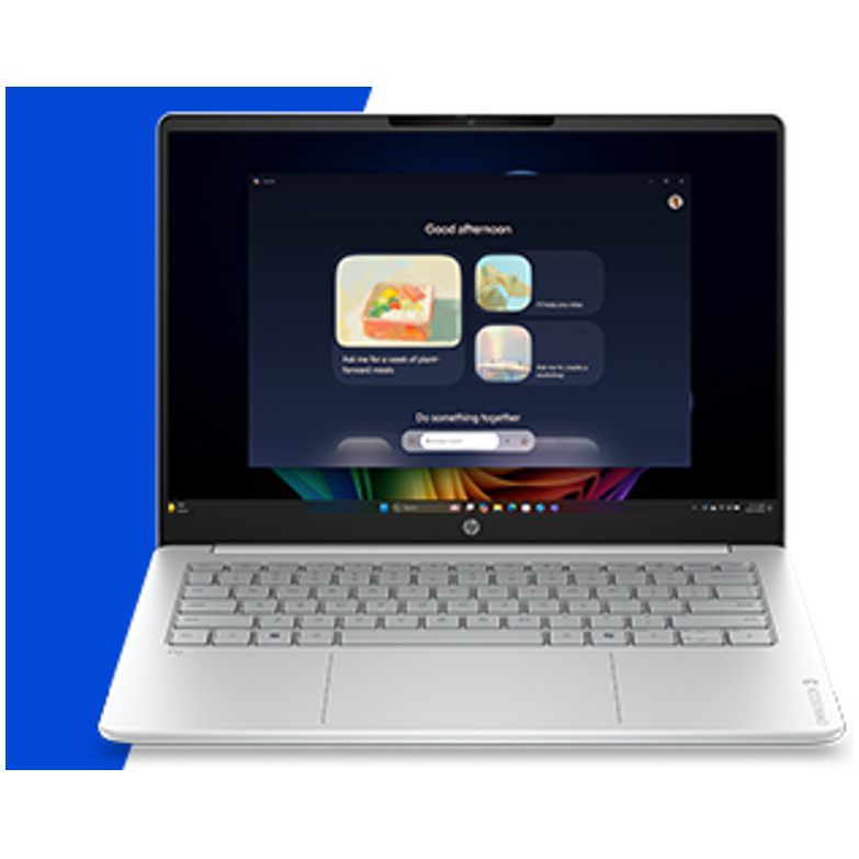 HP OmniBook 3 14-HZ0005 Snapdragon® X X1-26-100 512GB SSD 16GB 14" (1920x1200) TOUCHSCREEN WIN11 GLACIER SILVER – תמונה 4