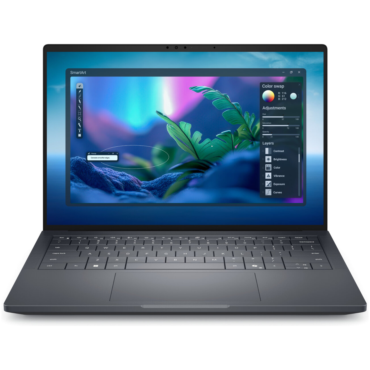 Dell Pro Max 14 Premium Core™ Ultra 7 265H 512GB 32GB 14" (1920x1200) WIN11 Pro NVIDIA® RTX PRO 1000 Blackwell 8192MB MAGNETITE Backlit Keyboard FP Reader 3-year onsite NBD warranty