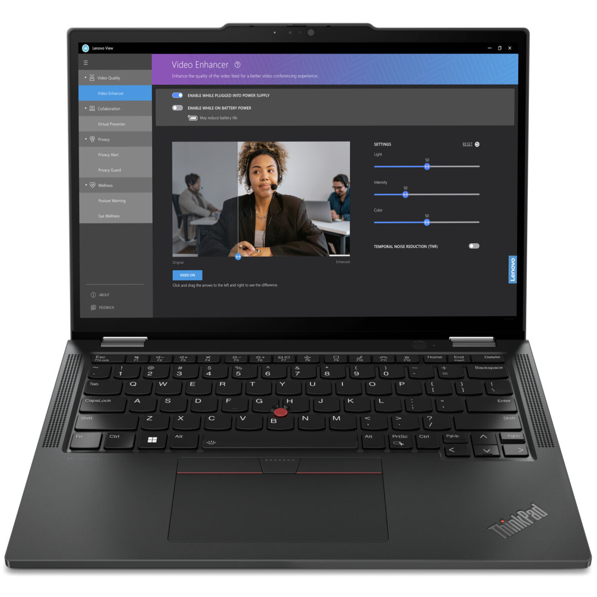 Lenovo ThinkPad X13 2-IN-1 Gen 5 Core™ Ultra 5 135U 256GB SSD 16GB 13.3" (1920x1200) TOUCHSCREEN WIN11 Pro BLACK Backlit Keyboard FP Reader – תמונה 4