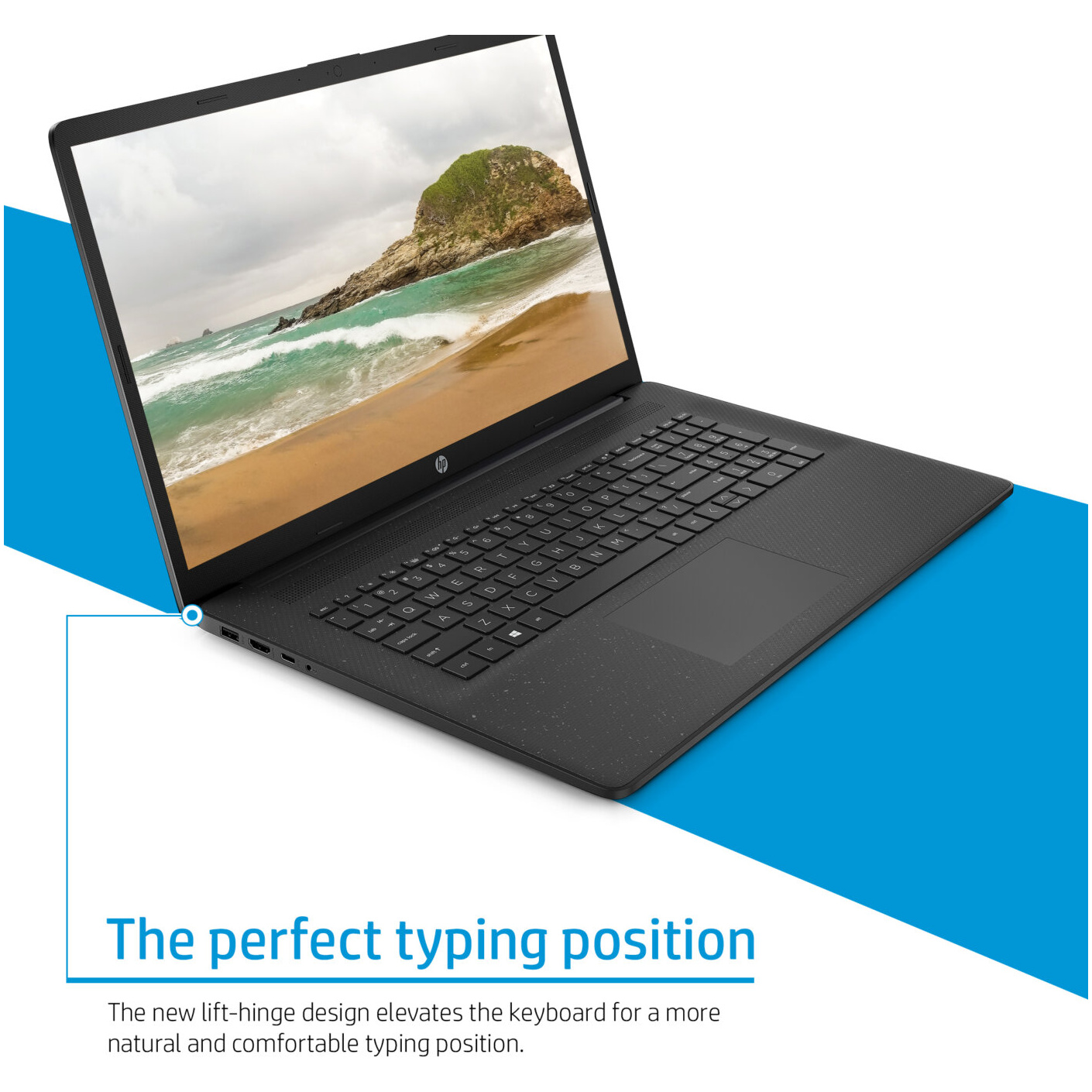 HP 17-CN3255 Intel N200 128GB SSD 4GB 17.3" (1600x900) TOUCHSCREEN WIN11 SPRING IRIDESCENCE Backlit Keyboard 4.5 lbs. DAMAGED BOX – תמונה 2