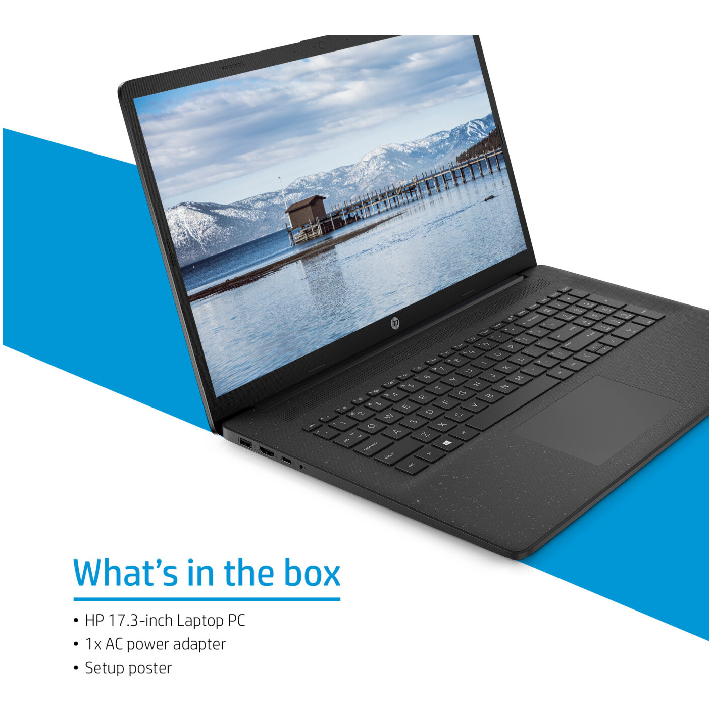 HP 17-CN3255 Intel N200 128GB SSD 4GB 17.3" (1600x900) TOUCHSCREEN WIN11 SPRING IRIDESCENCE Backlit Keyboard 4.5 lbs. DAMAGED BOX – תמונה 4