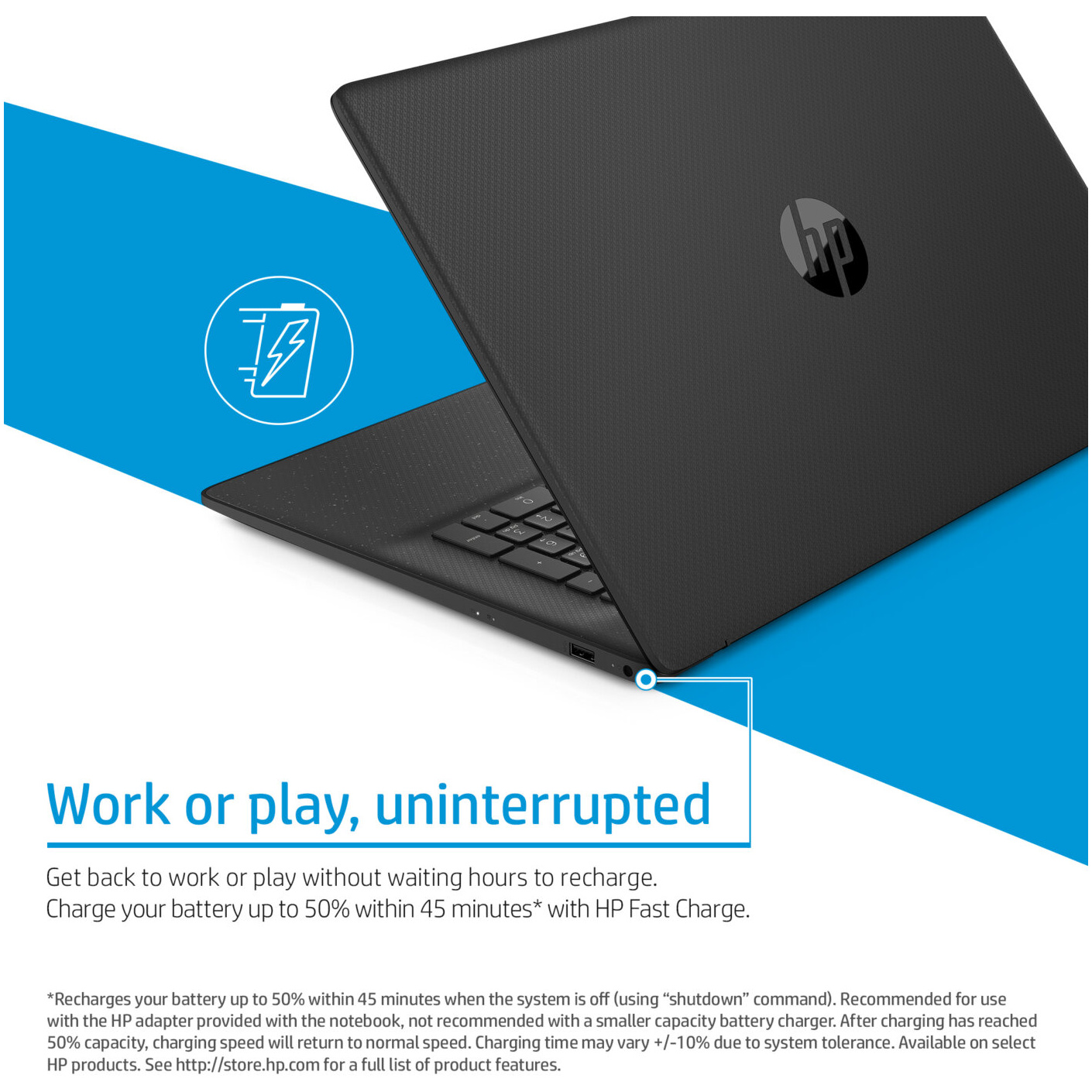 HP 17-CN3255 Intel N200 128GB SSD 4GB 17.3" (1600x900) TOUCHSCREEN WIN11 SPRING IRIDESCENCE Backlit Keyboard 4.5 lbs. DAMAGED BOX – תמונה 3
